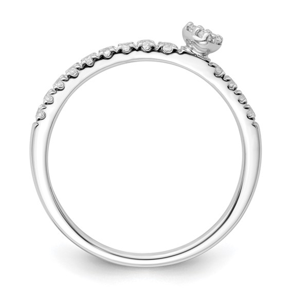 Two Promises 14k White Gold 1/4 carat Lab Grown Diamond VS/SI+ G+ Complete Promise Band