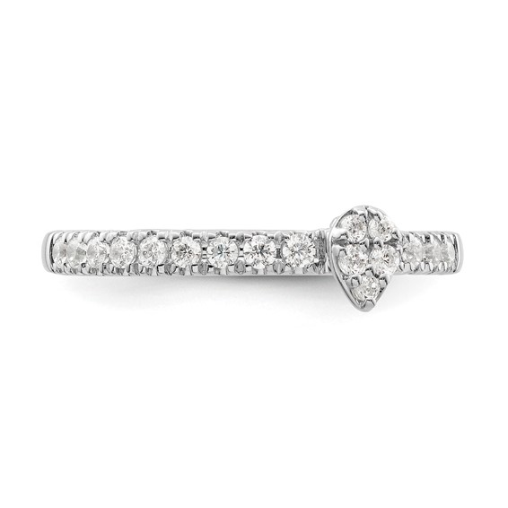 Two Promises 14k White Gold 1/4 carat Lab Grown Diamond VS/SI+ G+ Complete Promise Band