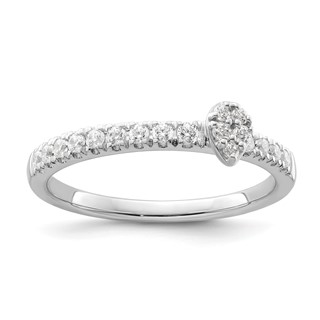 Two Promises 14k White Gold 1/4 carat Lab Grown Diamond VS/SI+ G+ Complete Promise Band