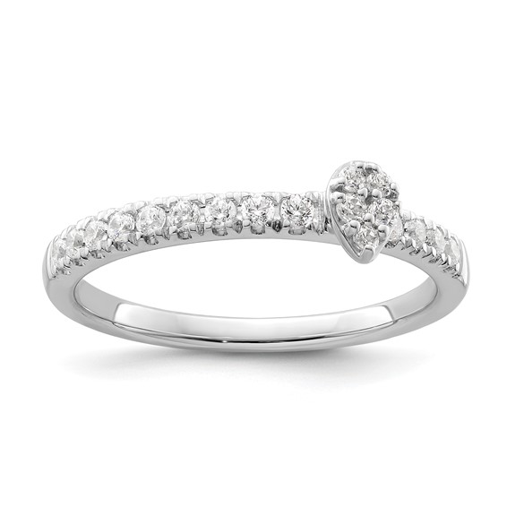 Two Promises 14k White Gold 1/4 carat Lab Grown Diamond VS/SI+ G+ Complete Promise Band