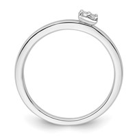 Two Promises 14K White Gold 0.05 Carat Lab Grown Diamond VS SI+ G+ Complete Promise Band view 3