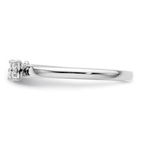 Two Promises 14K White Gold 0.05 Carat Lab Grown Diamond VS SI+ G+ Complete Promise Band view 4