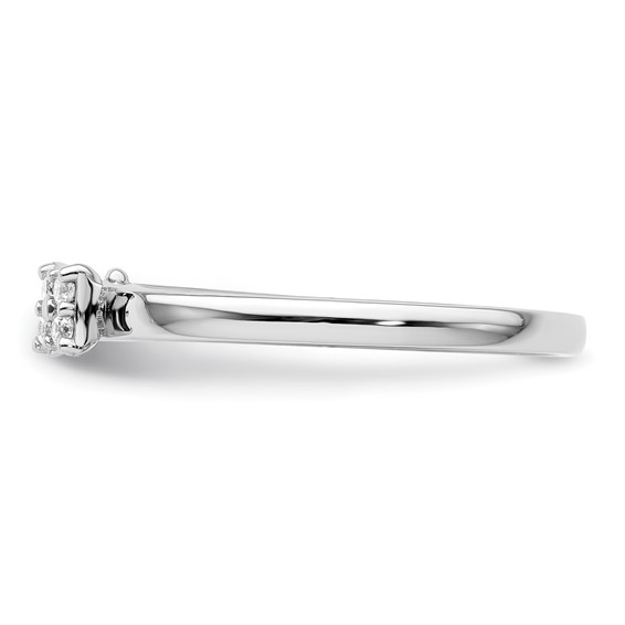 Two Promises 14k White Gold 1/20 carat Lab Grown Diamond VS/SI+ G+ Complete Promise Band
