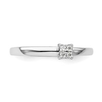 Two Promises 14K White Gold 0.05 Carat Lab Grown Diamond VS SI+ G+ Complete Promise Band view 5