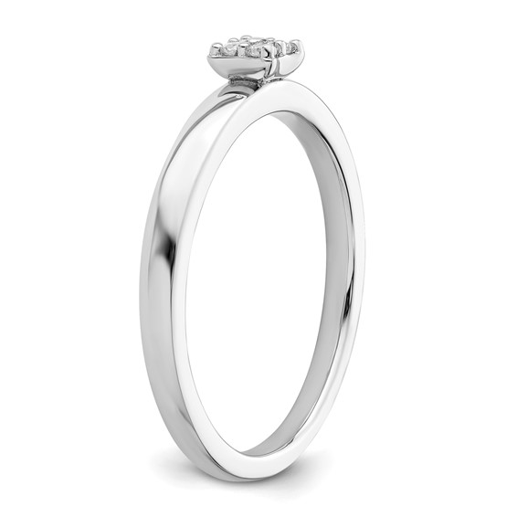 Two Promises 14k White Gold 1/20 carat Lab Grown Diamond VS/SI+ G+ Complete Promise Band