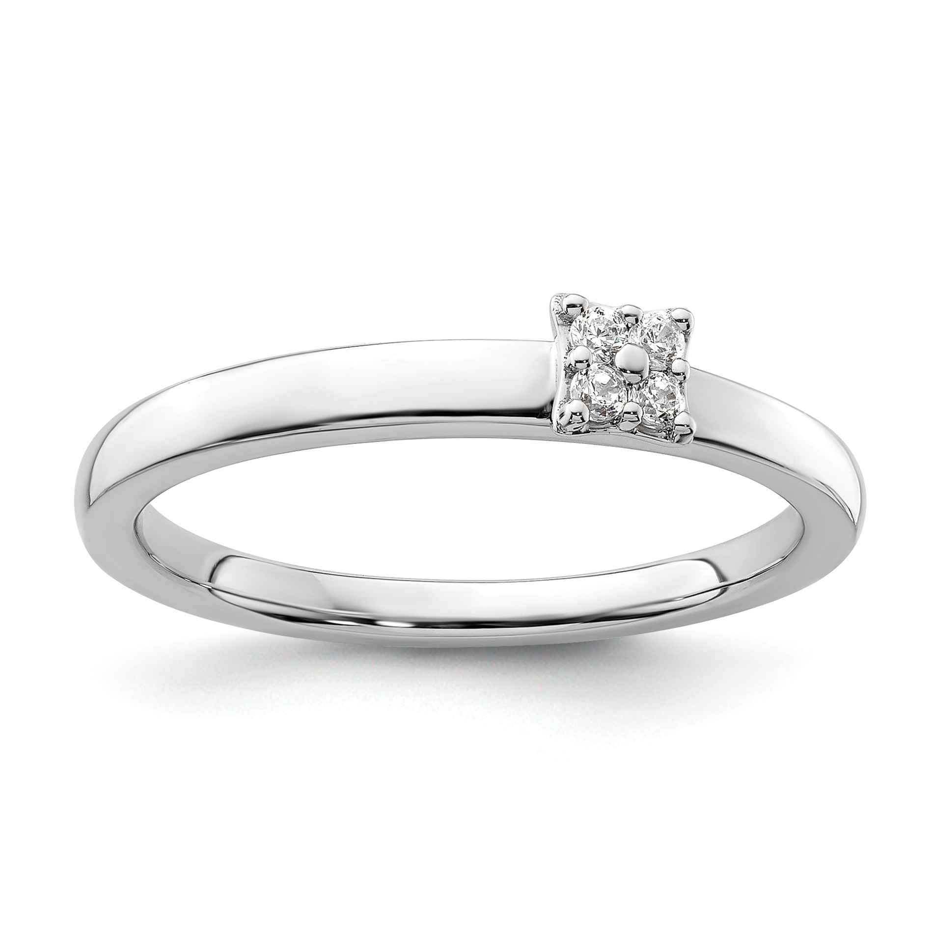 Two Promises 14k White Gold 1/20 carat Lab Grown Diamond VS/SI+ G+ Complete Promise Band (RM9219B-005-WLG)