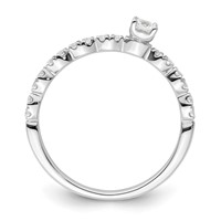 Two Promises 14K White Gold 0.38 Carat Lab Grown Diamond VS SI+ G+ Complete Promise Band view 3