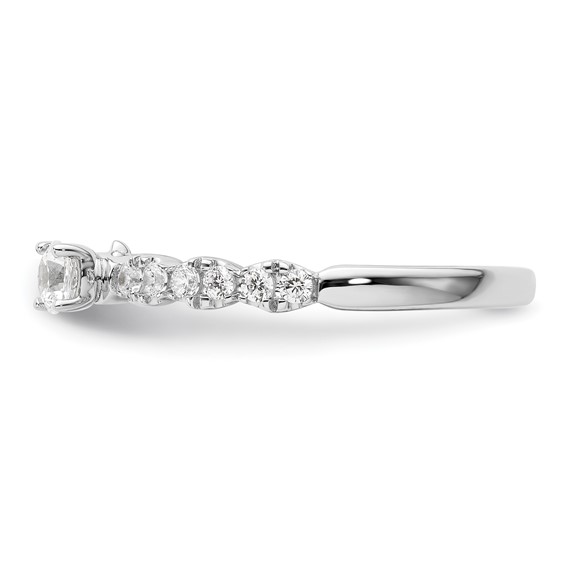 Two Promises 14k White Gold 3/8 carat Lab Grown Diamond VS/SI+ G+ Complete Promise Band