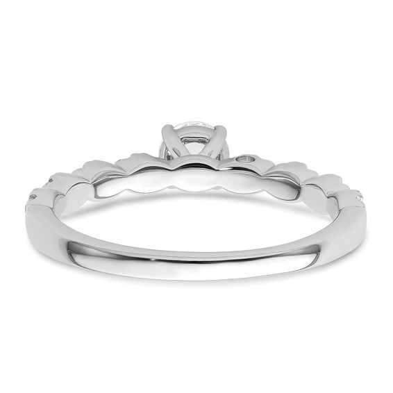 Two Promises 14k White Gold 5/8 carat Lab Grown Diamond VS/SI+ G+ Complete Petite Engagement Ring