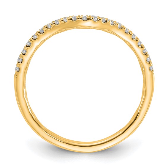 14k 1/6 carat Lab Grown Diamond VS/SI+ G+ Complete Contoured Wedding Band