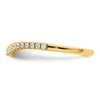 14K Yellow Gold 0.17 Carat Lab Grown Diamond VS+ F+ Complete Contoured Wedding Band view 3