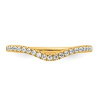 14K Yellow Gold 0.17 Carat Lab Grown Diamond VS+ F+ Complete Contoured Wedding Band view 4