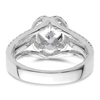 14K White Gold 2.12 Carat Certified Lab Grown Diamond VS SI+ G+ Complete Halo Engagement Ring view 5