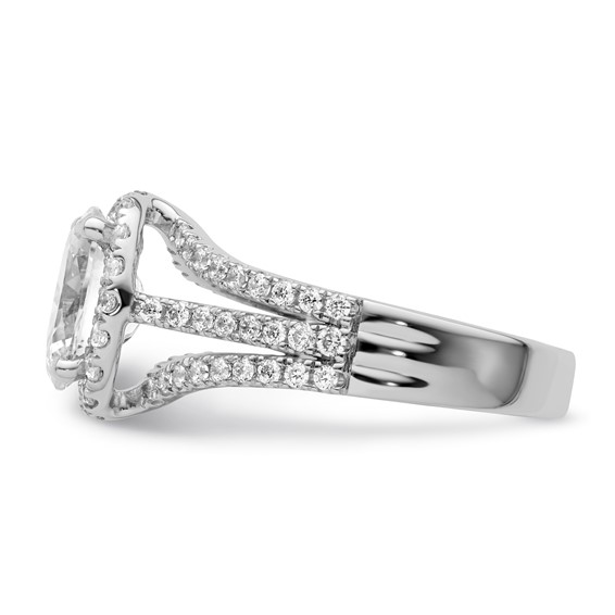 Gold Diamond Oval Halo Engagement Rings