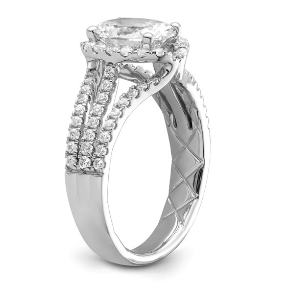 Gold Diamond Oval Halo Engagement Rings