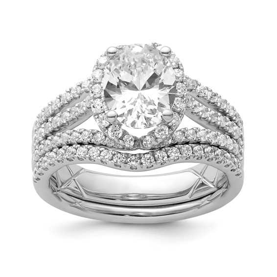 Gold Diamond Oval Halo Engagement Rings