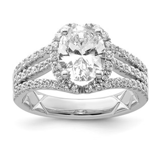 Gold Diamond Oval Halo Engagement Rings