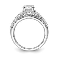 14K White Gold 1.75 Carat Certified Lab Grown Diamond VS+ F+ Complete Engagement Ring view 2