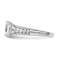 14K White Gold 1.75 Carat Certified Lab Grown Diamond VS+ F+ Complete Engagement Ring view 3
