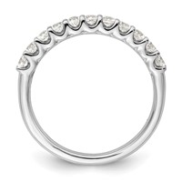 14K White Gold 0.50 Carat Lab Grown Diamond VS SI+ G+ Complete Wedding Band view 2