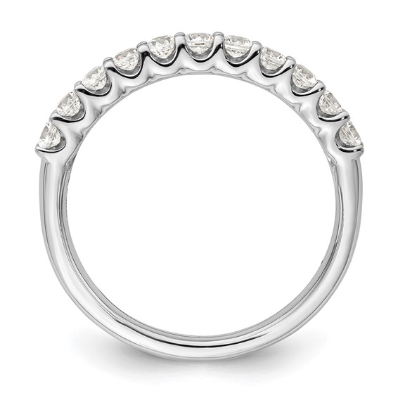 14k White Gold 1/2 carat Lab Grown Diamond VS/SI+ G+ Complete Wedding Band