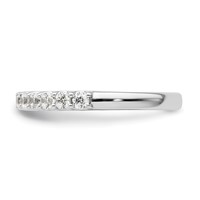 14K White Gold 0.50 Carat Lab Grown Diamond VS SI+ G+ Complete Wedding Band view 3