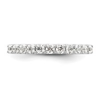 14K White Gold 0.50 Carat Lab Grown Diamond VS SI+ G+ Complete Wedding Band view 4