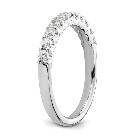 14k White Gold 1/2 carat Lab Grown Diamond VS/SI+ G+ Complete Wedding Band