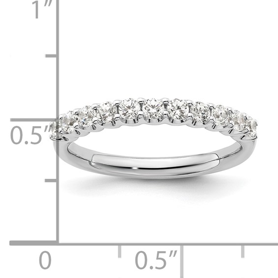 14k White Gold 1/2 carat Lab Grown Diamond VS/SI+ G+ Complete Wedding Band