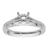 14K White Gold 0.33 Carat Lab Grown Diamond VS SI+ G+ 1.25 Carat Round Center Semi Mount Engagement Ring view 5