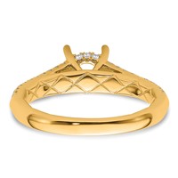 14K Yellow Gold 0.33 Carat Lab Grown Diamond VS SI+ G+ 1.25 Carat Round Center Semi Mount Engagement Ring view 5