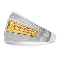 IBGoodman 14K Two-Tone 1.50 Carat Lab Grown Diamond VS SI+ G+ Men's Ring view 3
