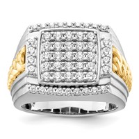 IBGoodman 14K Two-Tone 1.50 Carat Lab Grown Diamond VS SI+ G+ Men's Ring view 1
