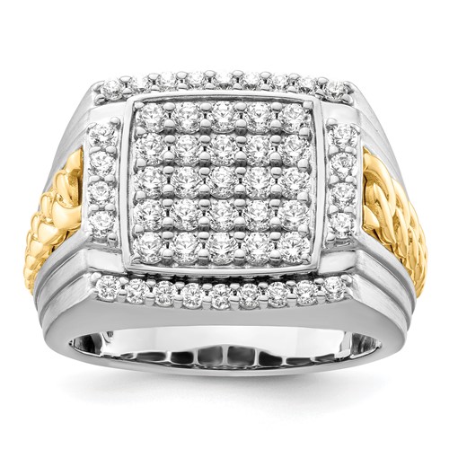IBGoodman 14K Two-Tone 1.50 Carat Lab Grown Diamond VS SI+ G+ Men's Ring