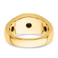 IBGoodman 14K Yellow Gold 0.75 Carat Lab Grown Diamond VS SI+ G+ Complete Men's Ring view 5