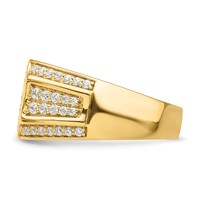 IBGoodman 14K Yellow Gold 0.33 Carat Lab Grown Diamond VS SI+ G+ Men's Ring view 3