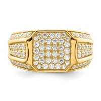 IBGoodman 14K Yellow Gold 0.33 Carat Lab Grown Diamond VS SI+ G+ Men's Ring view 4