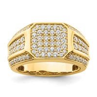 IBGoodman 14K Yellow Gold 0.33 Carat Lab Grown Diamond VS SI+ G+ Men's Ring view 1