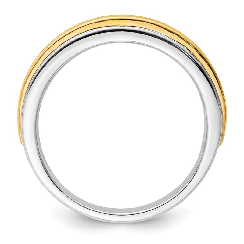14K Two-Tone Lab Grown VS/SI+ G+ Dia Men's Ring