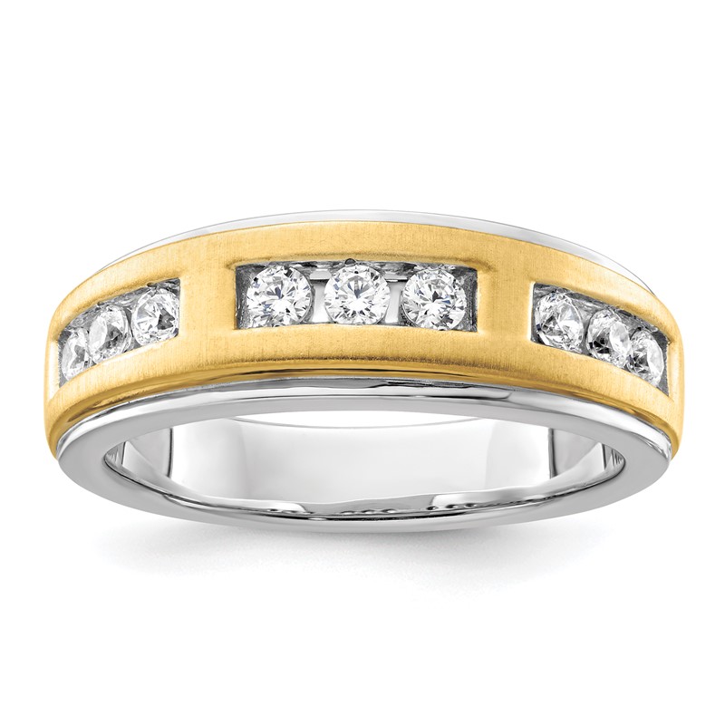 14K Two-Tone Lab Grown VS/SI+ G+ Dia Men's Ring