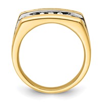 IBGoodman 14K Yellow Gold Rhodium-plated 1.17 Carat Lab Grown Diamond VS SI+ G+ Men's Ring view 2