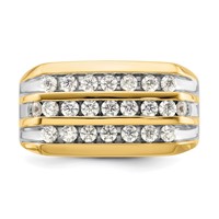 IBGoodman 14K Yellow Gold Rhodium-plated 1.17 Carat Lab Grown Diamond VS SI+ G+ Men's Ring view 4