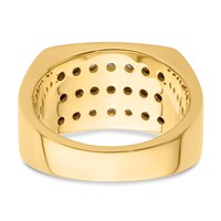 IBGoodman 14K Yellow Gold Rhodium-plated 1.17 Carat Lab Grown Diamond VS SI+ G+ Men's Ring view 5