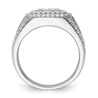 IBGoodman 14K White Gold 1.12 Carat Lab Grown Diamond VS SI+ G+ Side Design Men's Ring view 2