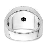 IBGoodman 14K White Gold 1.12 Carat Lab Grown Diamond VS SI+ G+ Side Design Men's Ring view 5