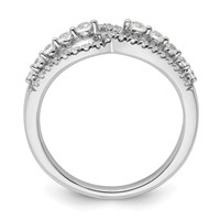 14K White Gold 0.50 Carat Lab Grown Diamond VS SI+ G+ Complete Fashion Ring view 2