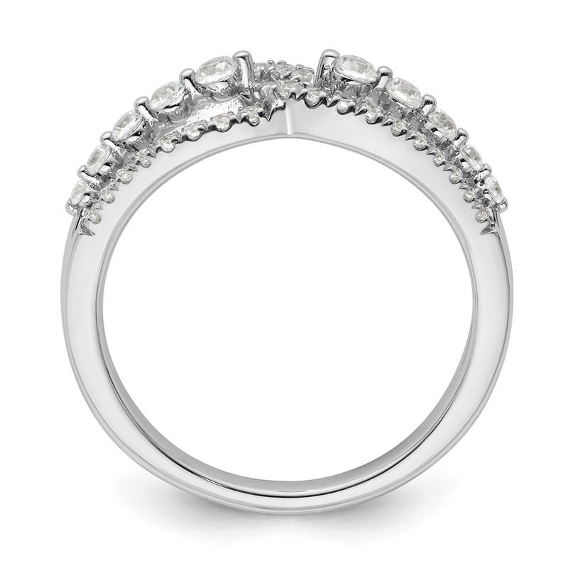 14k White Gold 1/2 carat Lab Grown Diamond VS/SI+ G+ Complete Fashion Ring