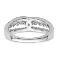 14K White Gold 0.50 Carat Lab Grown Diamond VS SI+ G+ Complete Fashion Ring view 5