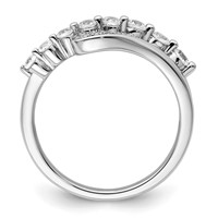 14K White Gold 0.50 Carat Lab Grown Diamond VS SI+ G+ Complete Fashion Ring view 2