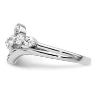 14K White Gold 0.50 Carat Lab Grown Diamond VS SI+ G+ Complete Fashion Ring view 3